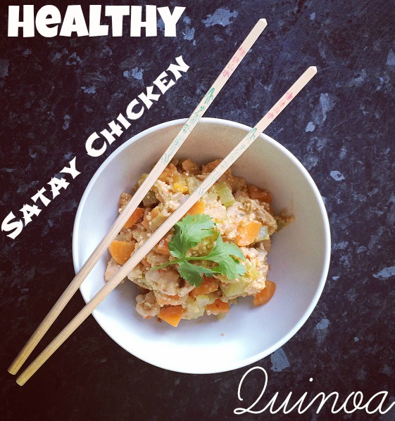 healthy satay chicken quinoa